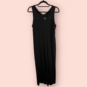 Ann Taylor Black V-Neck Sleeveless Maxi Dress 12